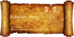 Ujhelyi Vera névjegykártya